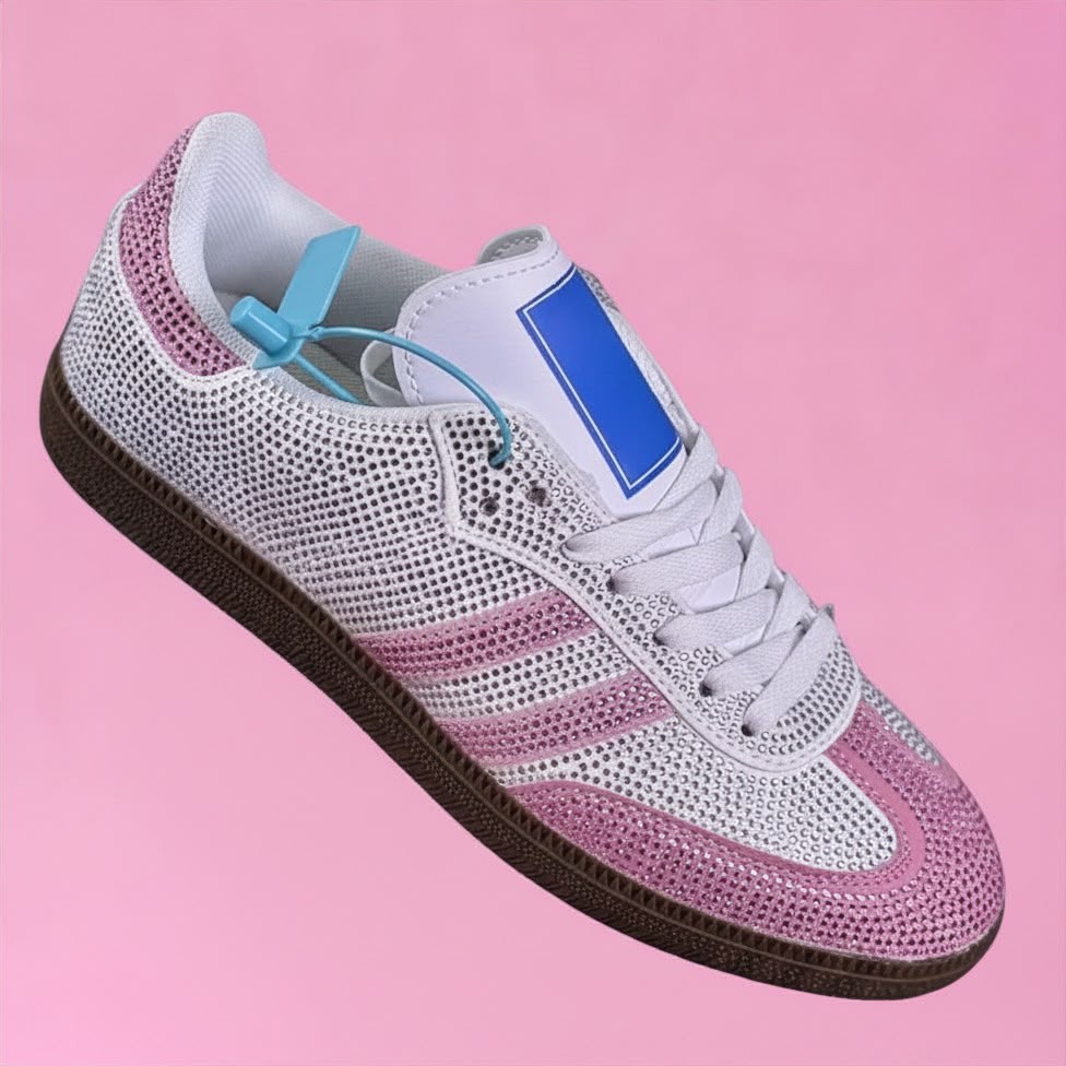 Adidas Samba OG - Pink and White bling
